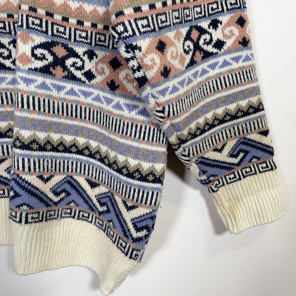Men's Multicolor Patterned Sweater - Picture 5 of 16